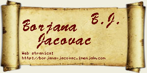 Borjana Jačovac vizit kartica